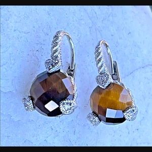Judith Ripka earrings tigers eye